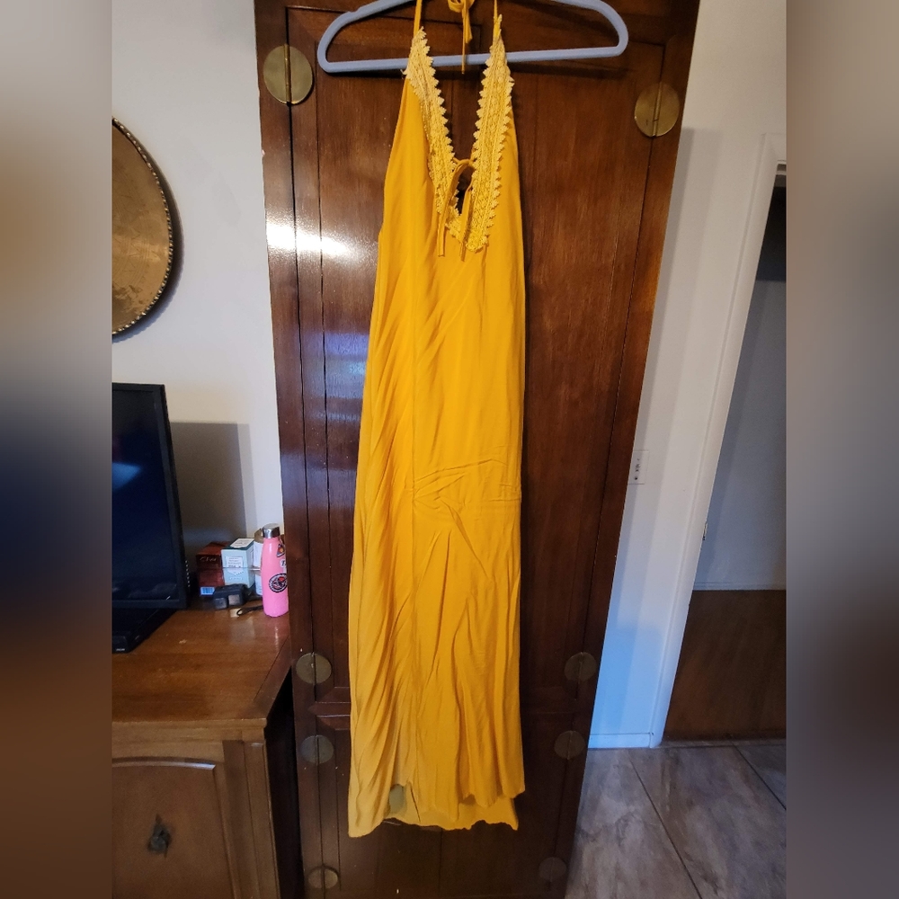 Camaroha Sutra L Yellow/Gold Maxi dress